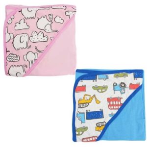 پتو و دورپیچ نخی کلاهدار نوزادی