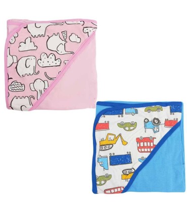 پتو و دورپیچ نخی کلاهدار نوزادی