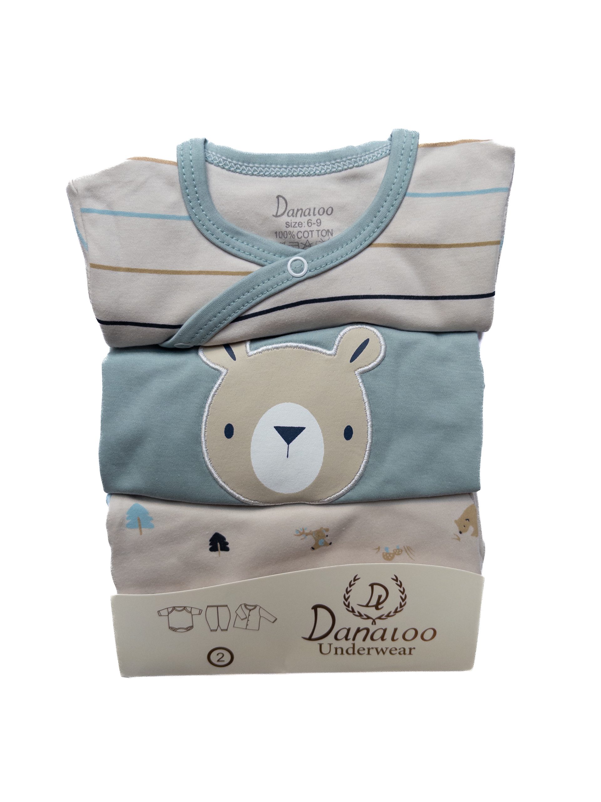 سه تیکه طرح خرس سبز برند دانالو