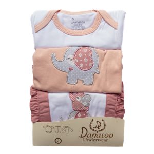 سه تیکه طرح فیل صورتی برند دانالو