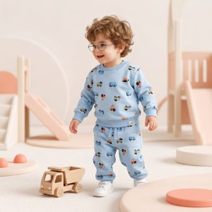 بلوز و شلوار دورس طرح ماشین برندH&M