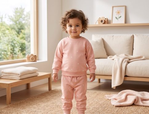 بلوز و شلوار دورس طرح گلبهی برندH&M